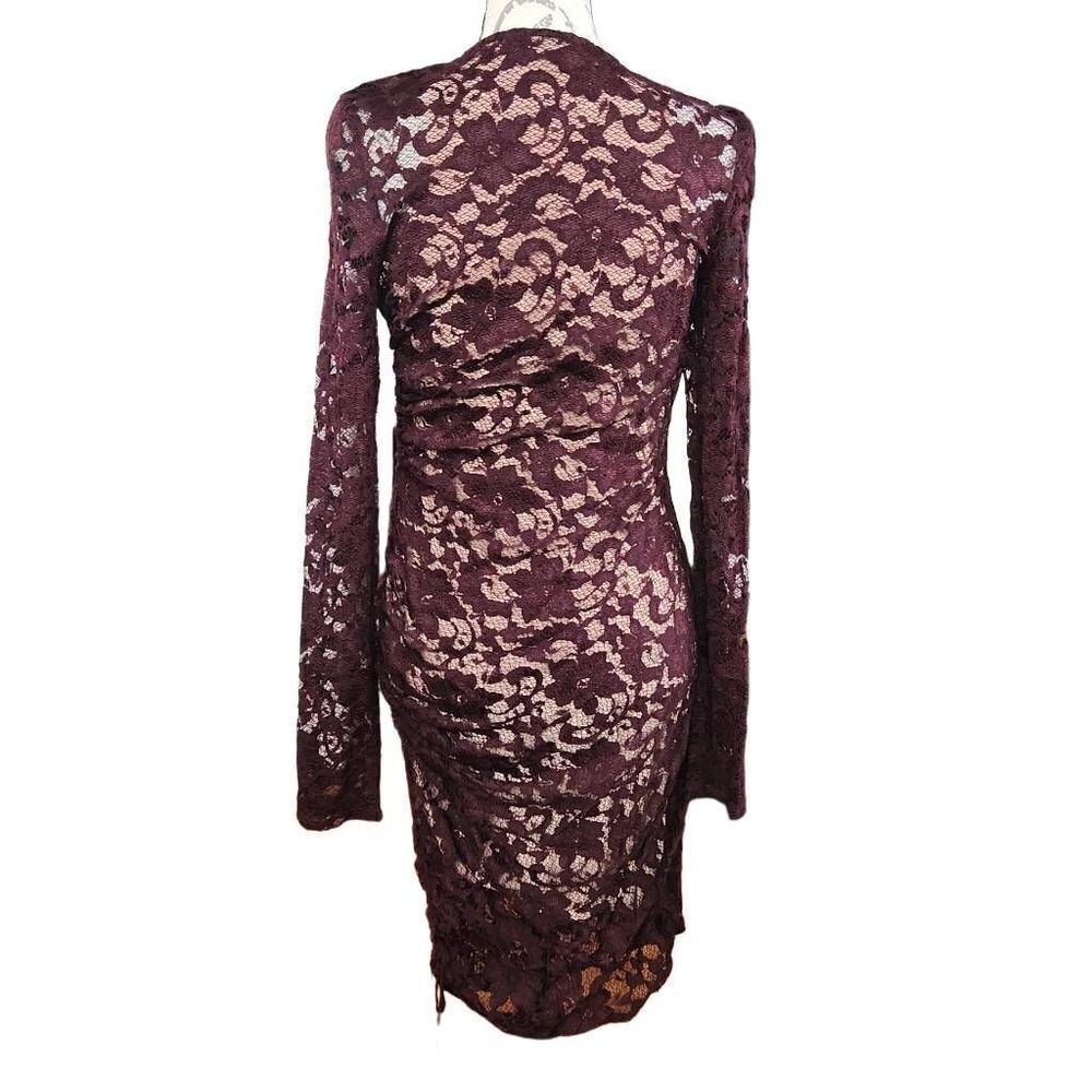 Bailey 44 Women's Size Large Port Bodycon Disinformation Lace Long Sleeve Dress - Picture 5 of 9